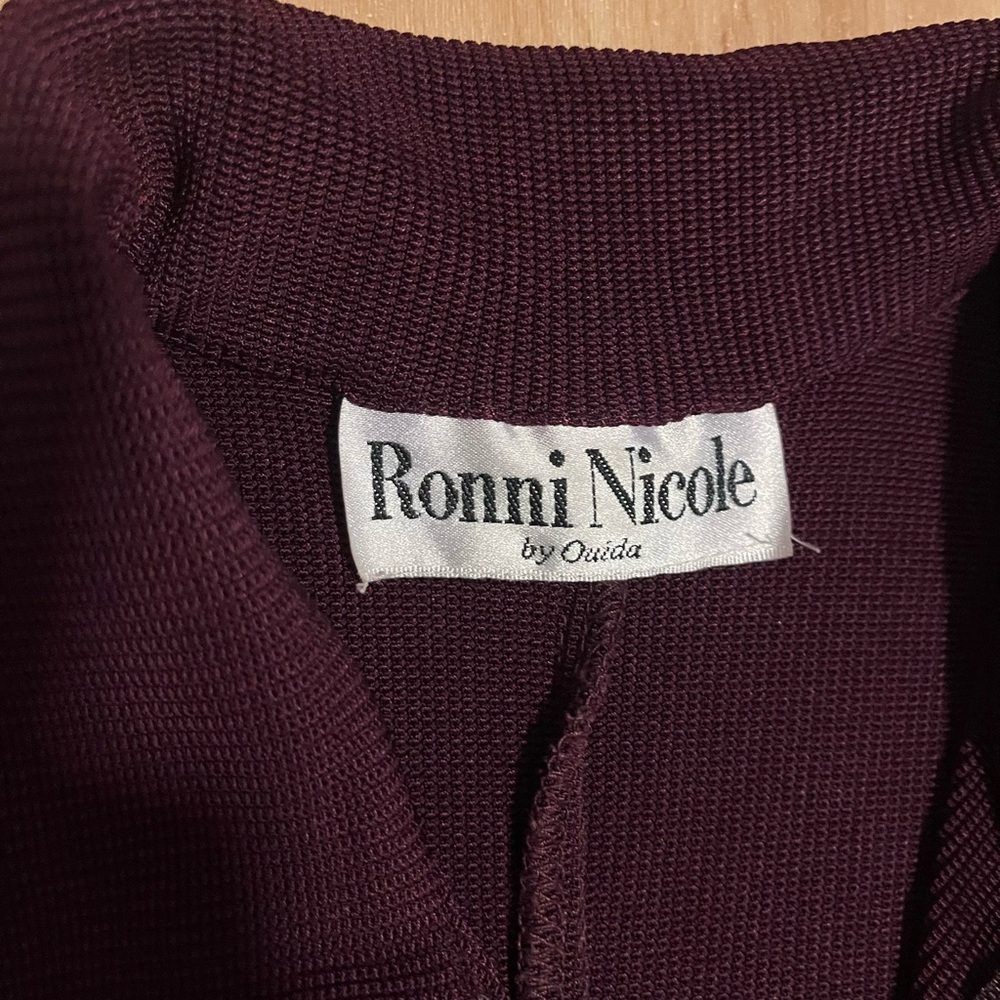 Ronni Nicole Purple Plum Eggplant colored Knit Long Sleeveless Dress - Picture 2 of 8